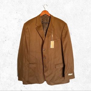NWT Michael Kors Men’s 48L Brown Suit Jacket